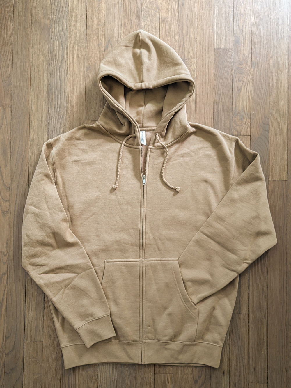 Men's Zip-Up Hoodie Sweatshirt - Beige